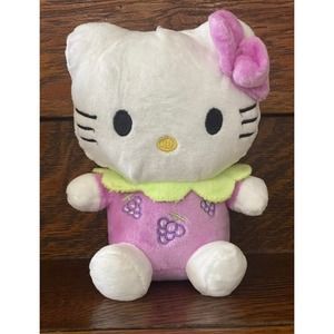 NWOT 8" Purple Grapes PLUSH HELLO KITTY Stuffed Animal Doll Toy Cat 3+